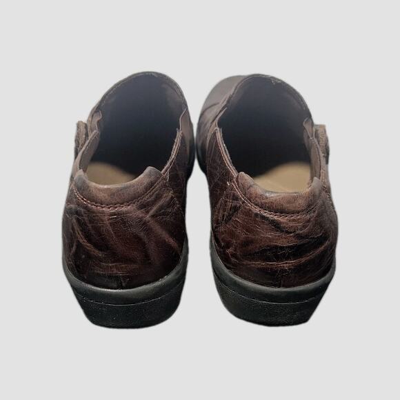 Clarks Collection Soft Cushion Shoes Women’s 9 Brown Leather Loafers Clogs Slip - Picture 7 of 8